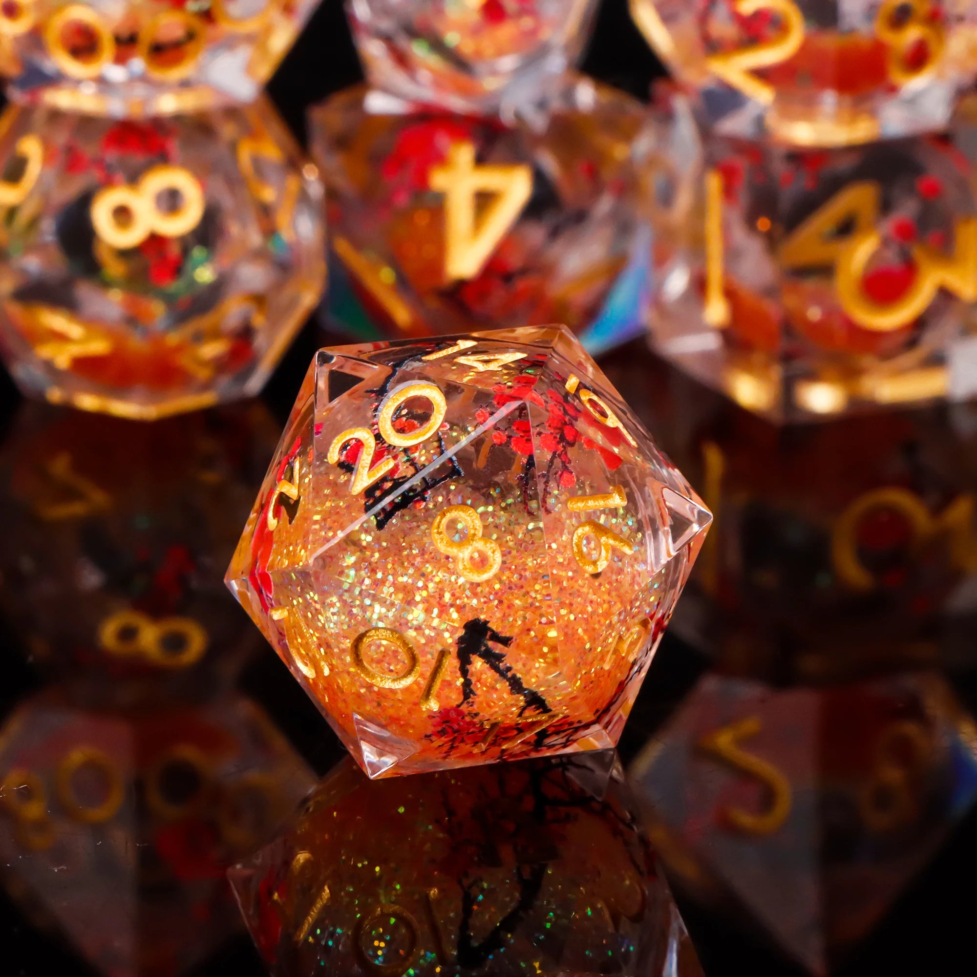 Stormglass – Liquid‑Core 7‑Piece Dice Set