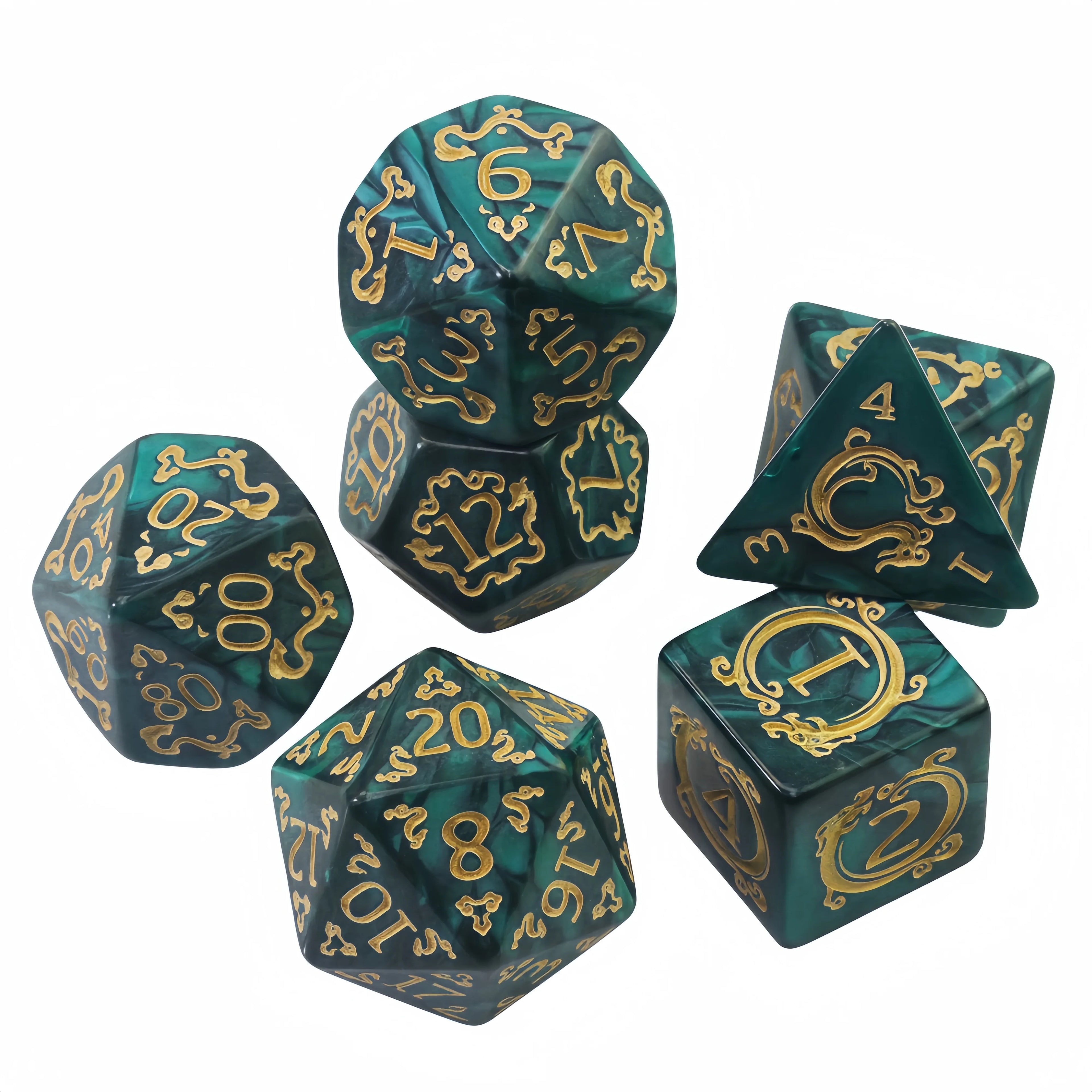 Aethercoast – 7‑Piece Dice Set