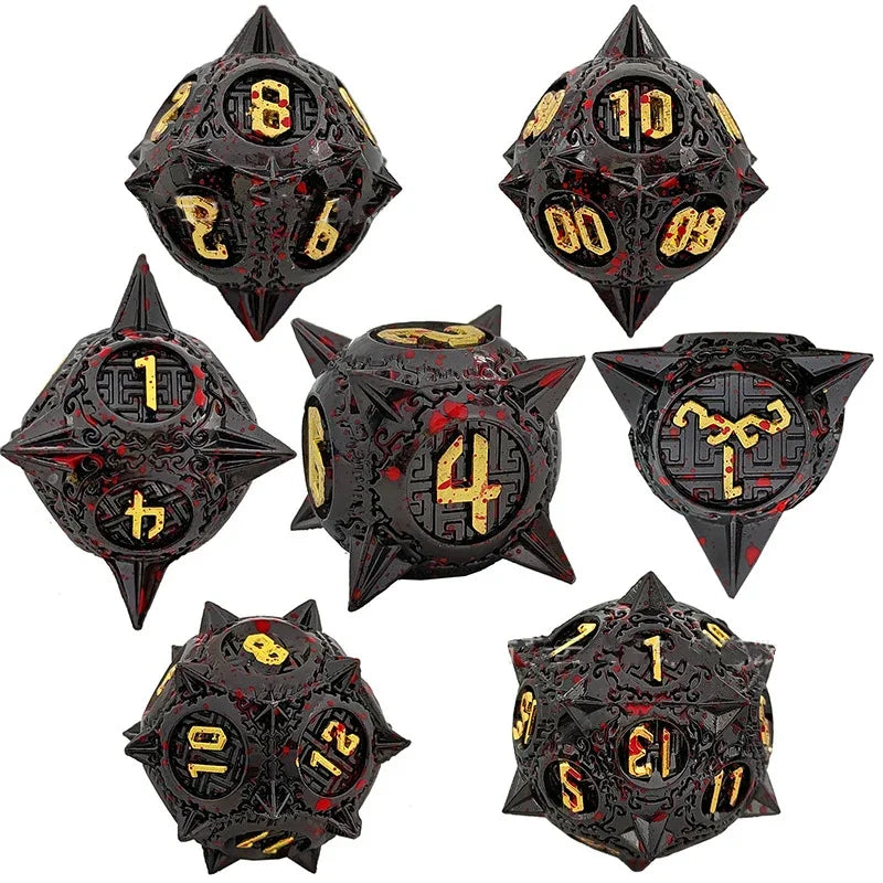Runestone Forge – Metal 7‑Piece Dice Set