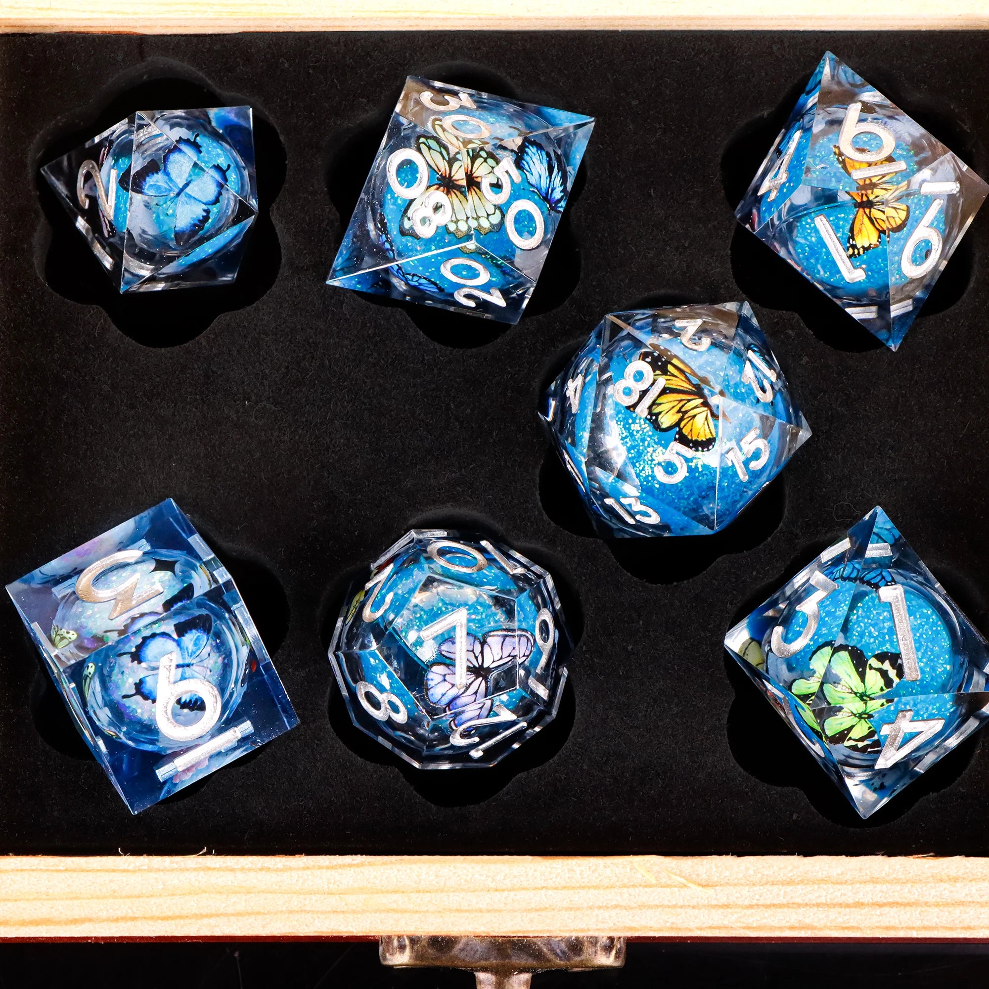 Stormglass – Liquid‑Core 7‑Piece Dice Set