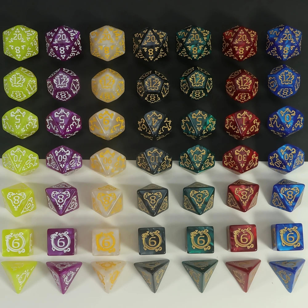 Aethercoast – 7‑Piece Dice Set