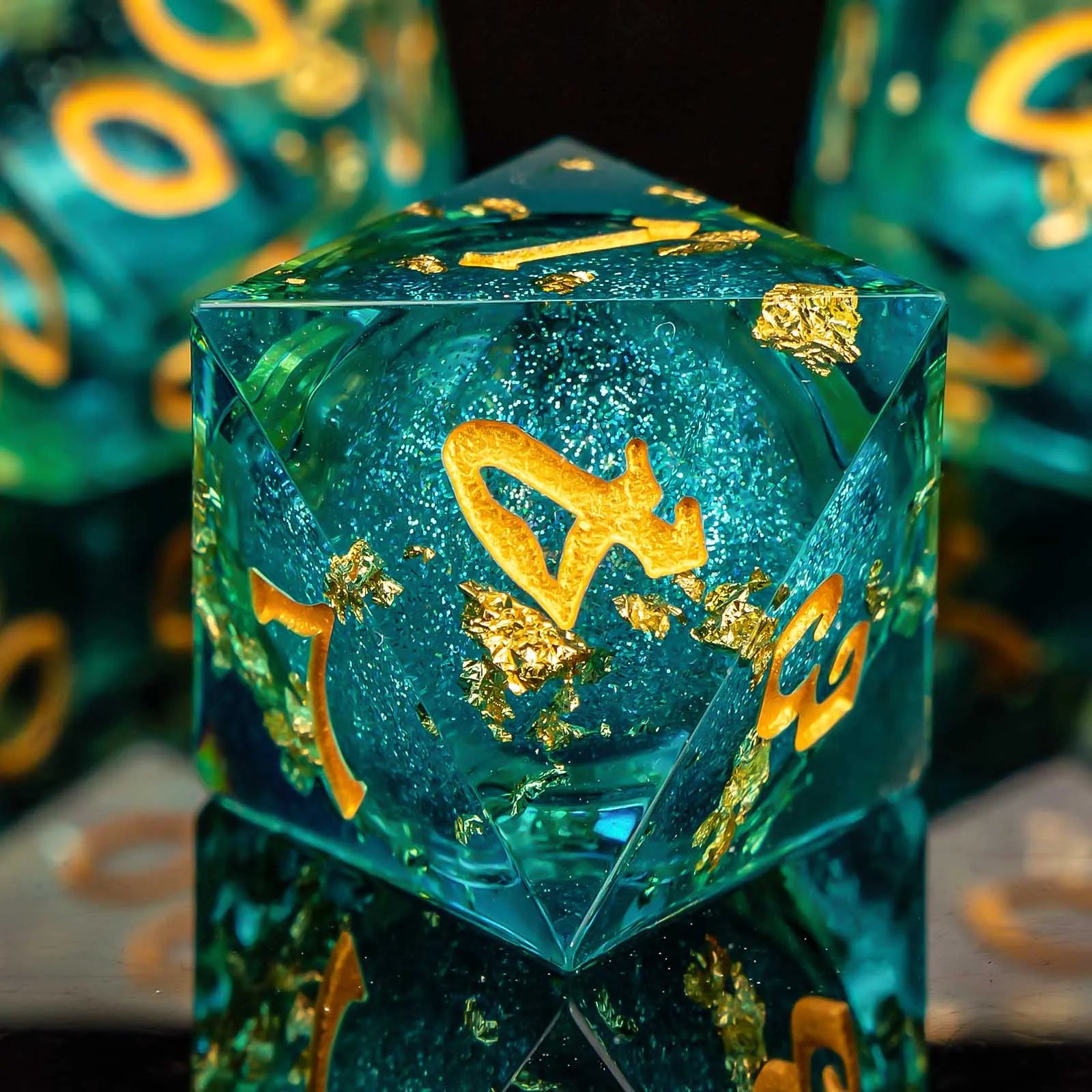 Shadowspire – Metal 7‑Piece Dice Set
