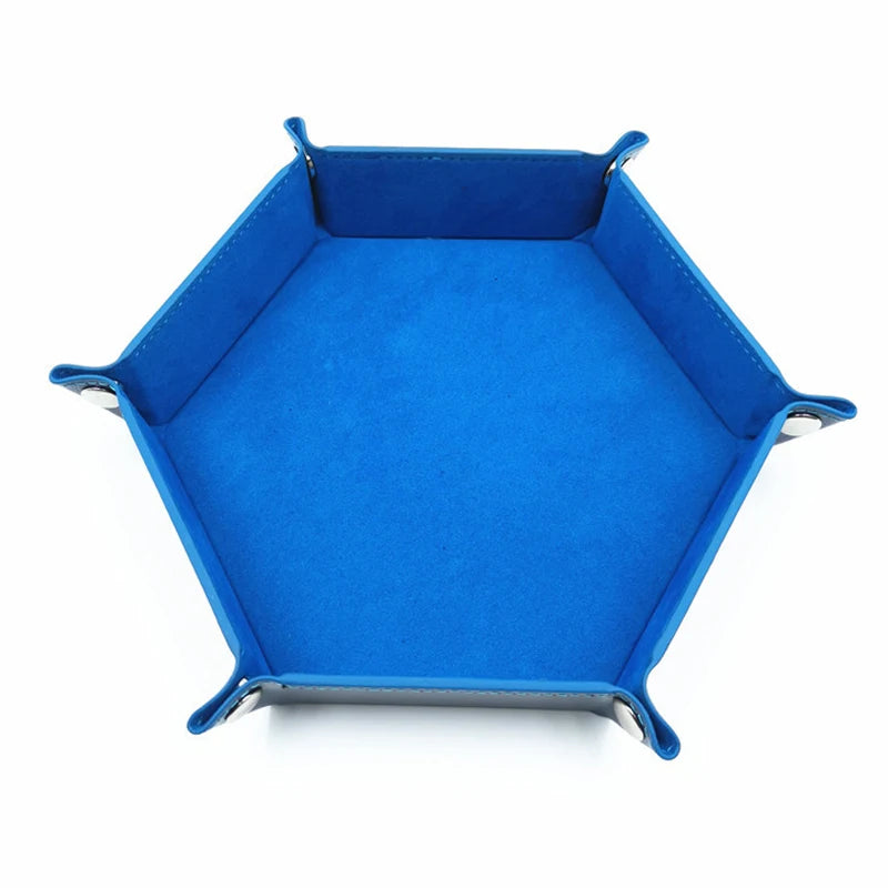 Ethereal Veil – Leather & Velvet Folding Dice Tray