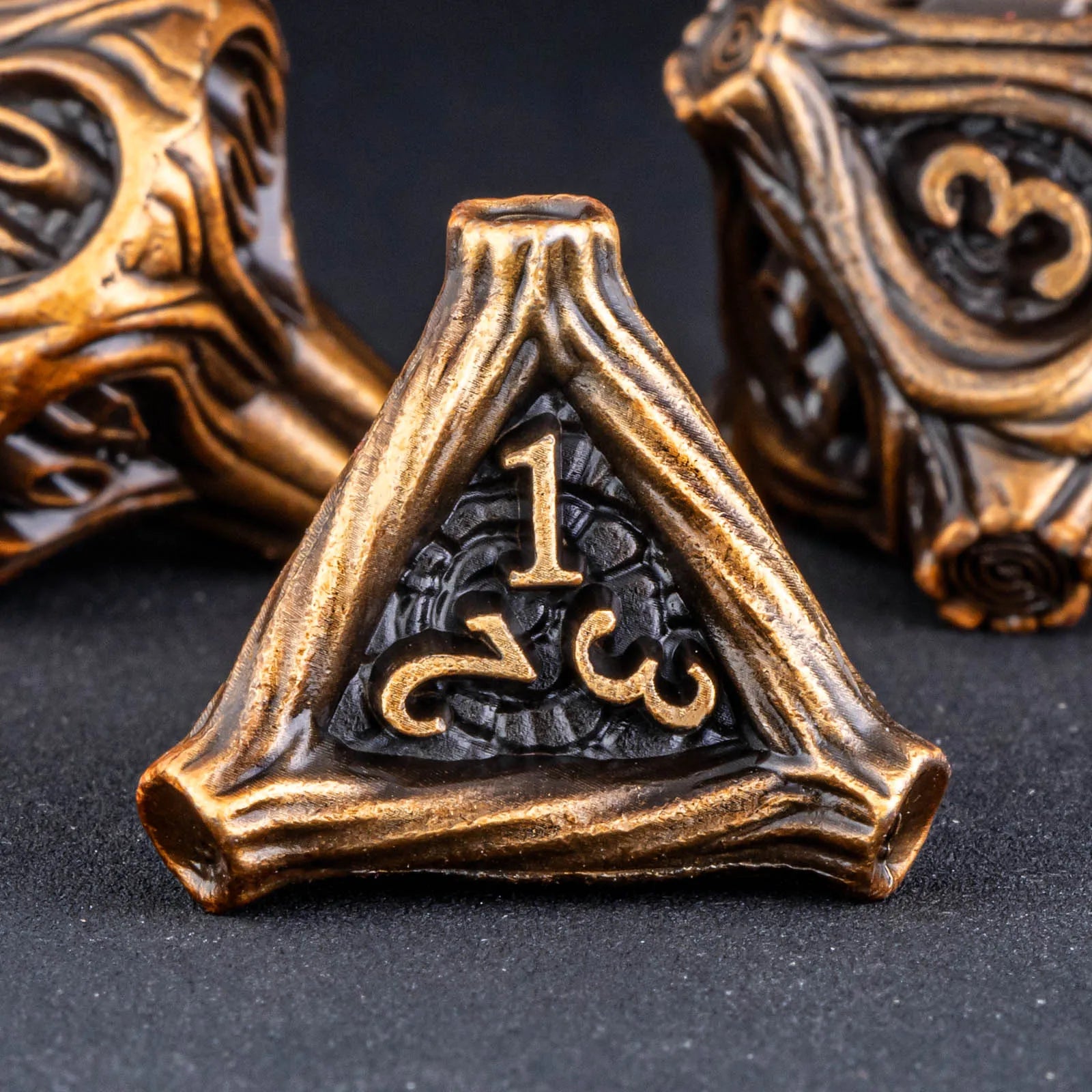 Shadowspire – Metal 7‑Piece Dice Set