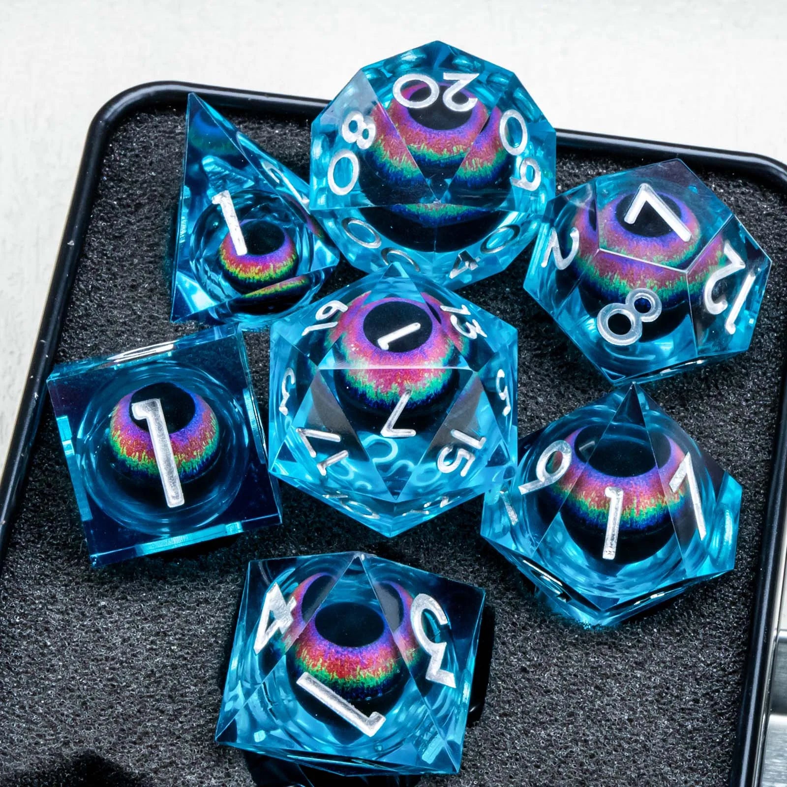 Ethereal Core – Liquid‑Core 7‑Piece Dice Set
