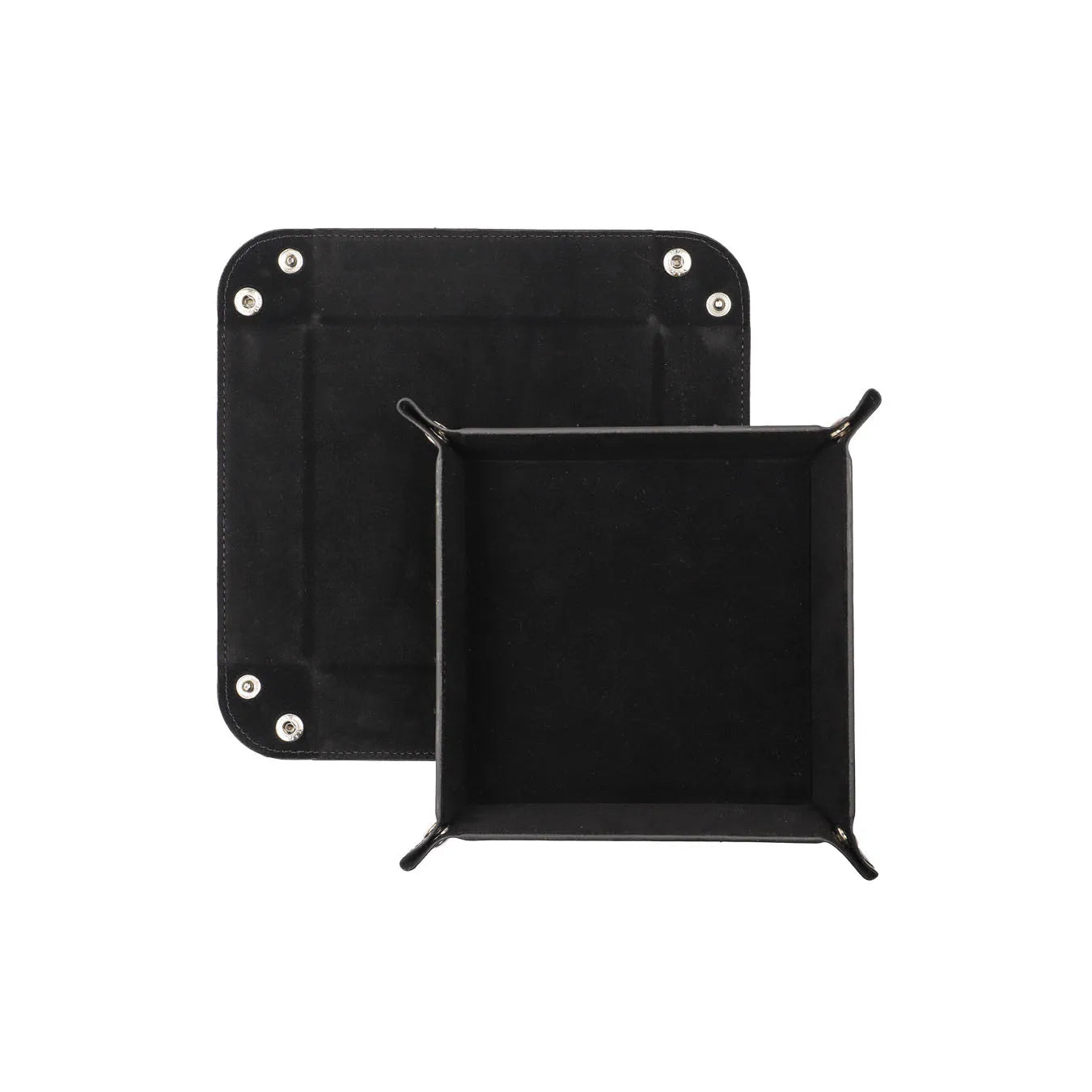 Ethereal Veil – Leather & Velvet Folding Dice Tray