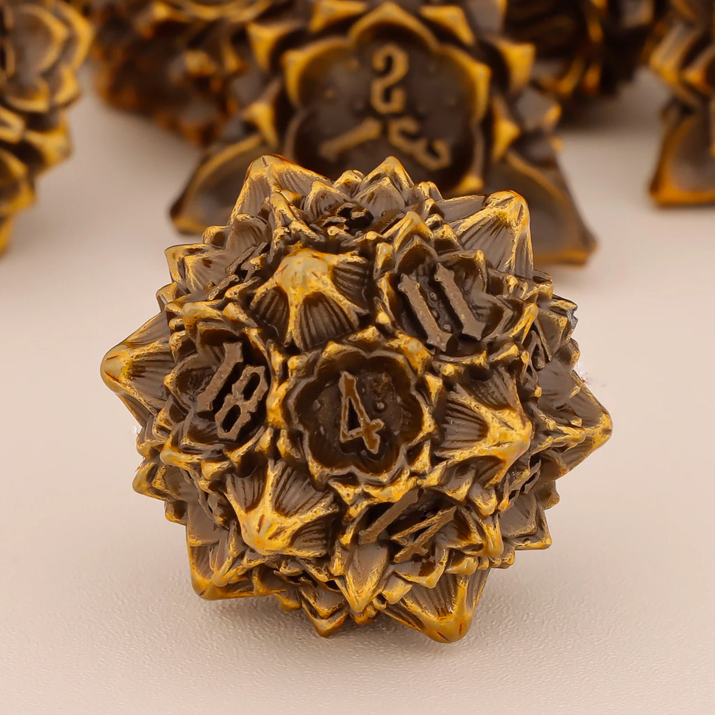 Shadowspire – Metal 7‑Piece Dice Set