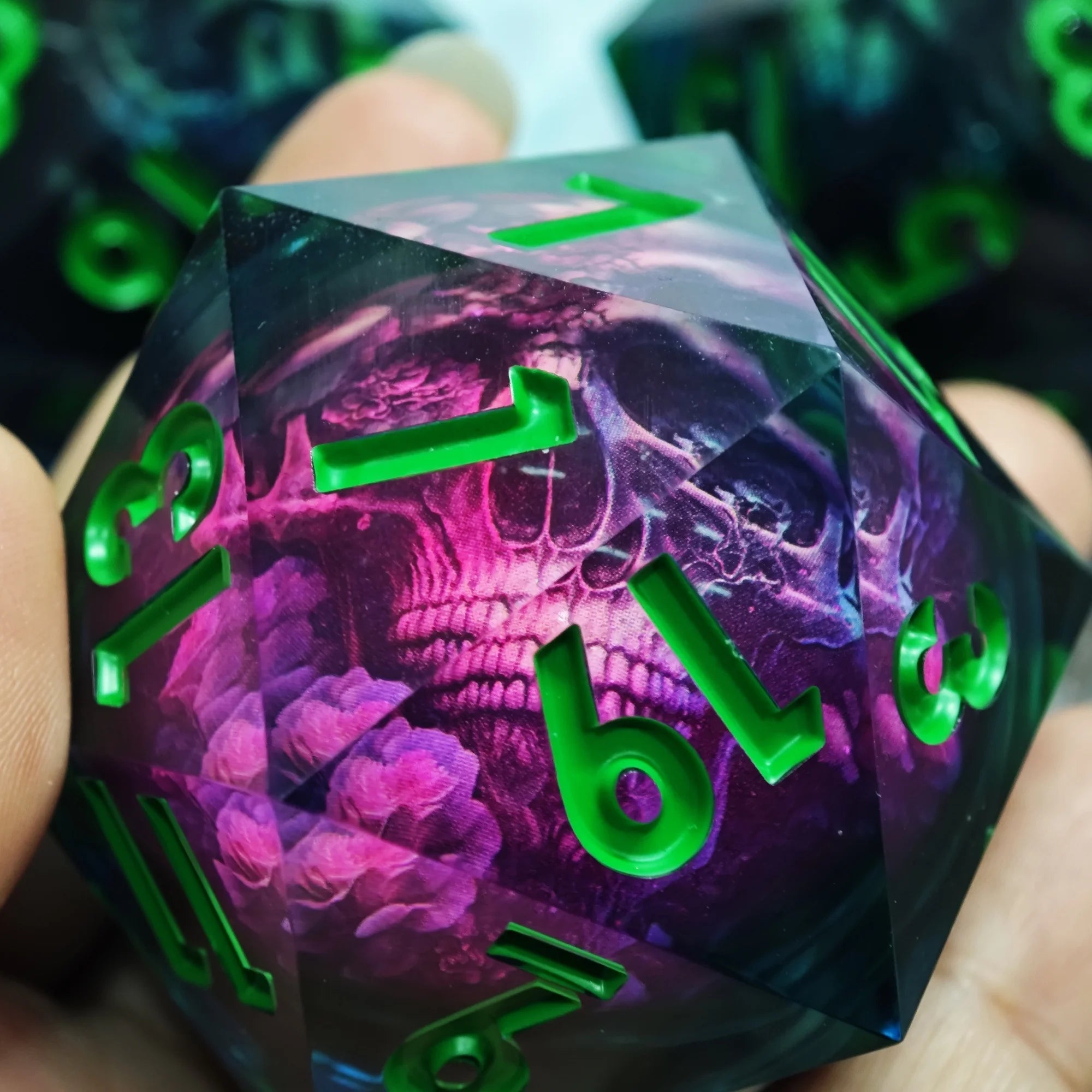 Arcane Hex – Resin 7‑Piece Dice Set