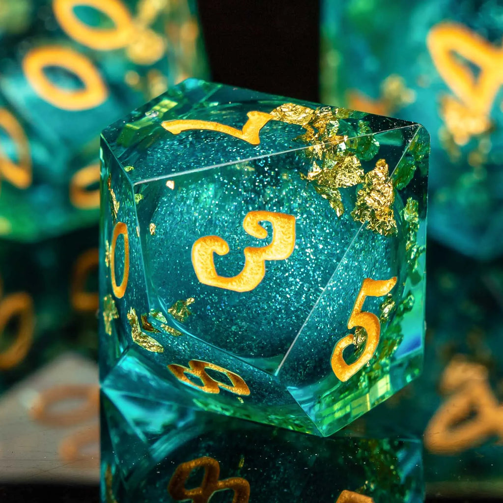 Shadowspire – Metal 7‑Piece Dice Set