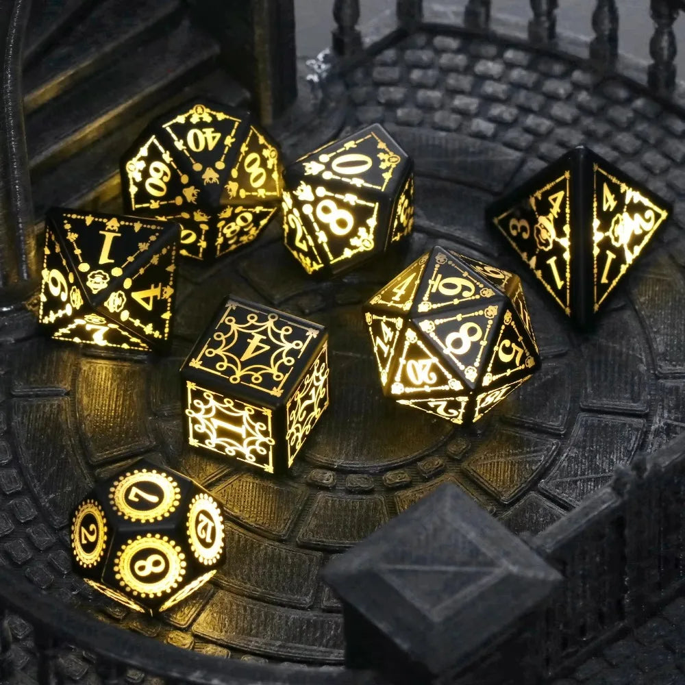 Mystic Veil – 7‑Piece Dice Set