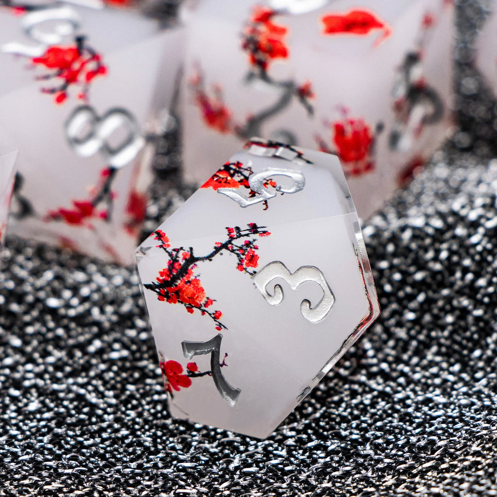 Arcane Halo – Resin 7‑Piece Dice Set