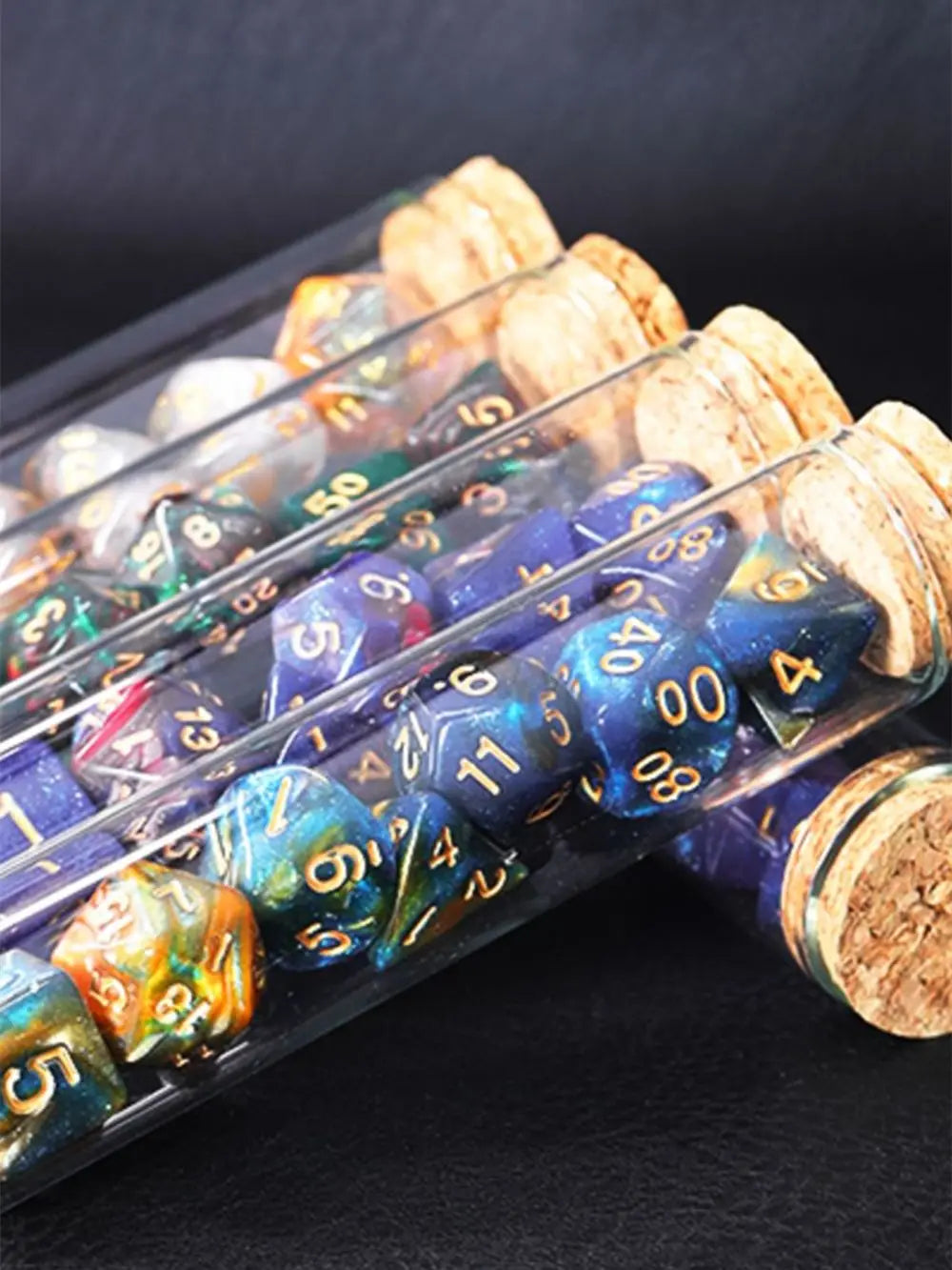 Mystic Halo – 7‑Piece Dice Set
