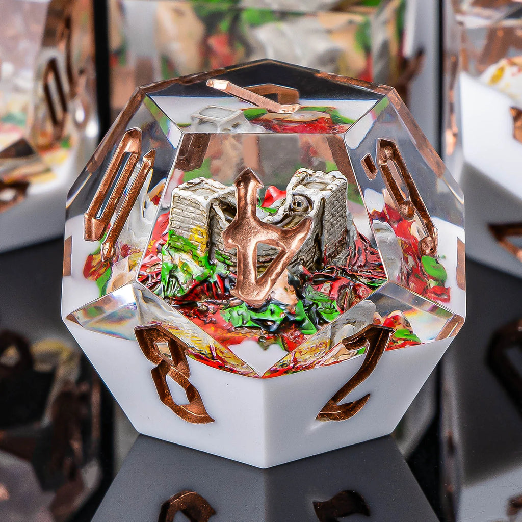 Sunshard – Resin 7‑Piece Dice Set