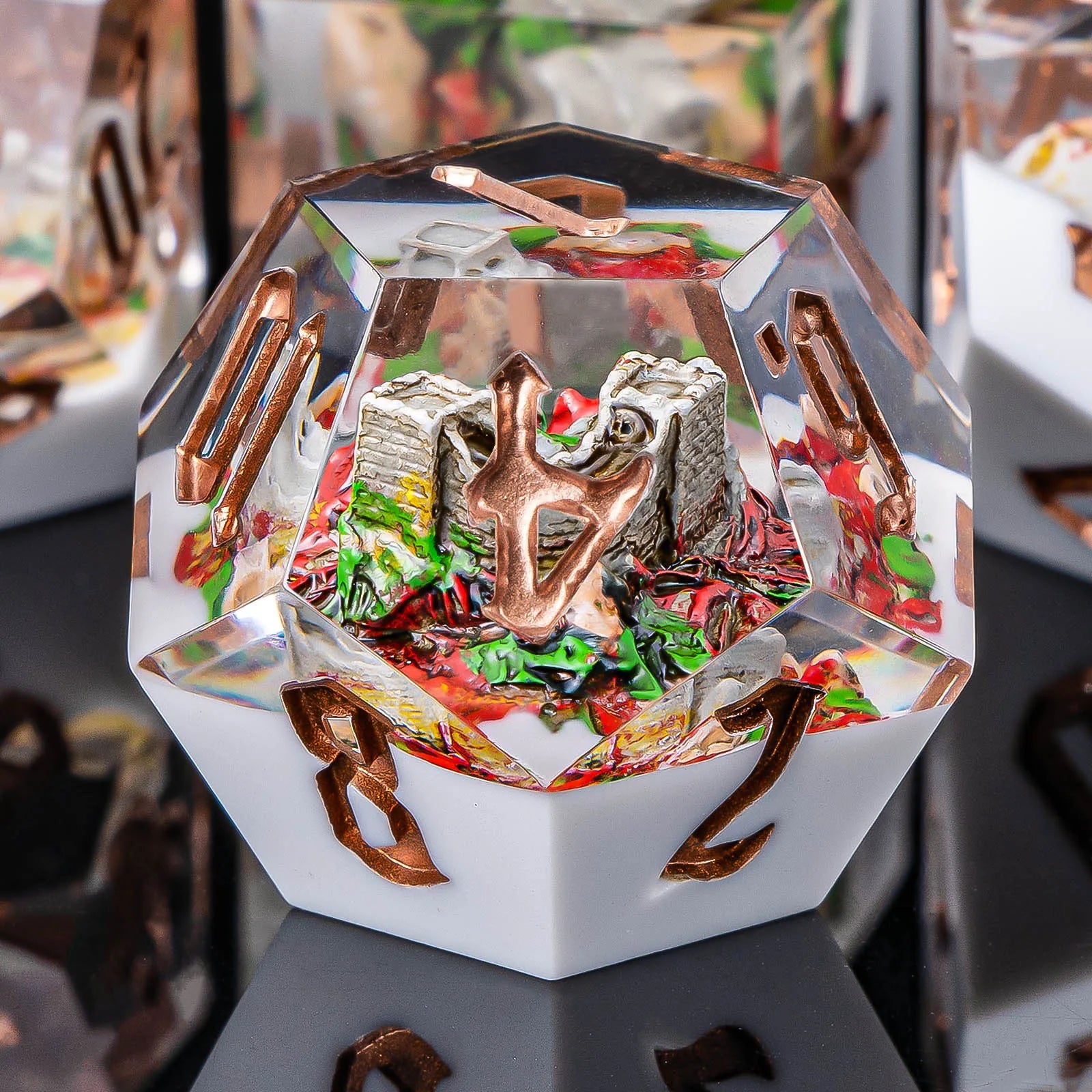 Sunshard – Resin 7‑Piece Dice Set