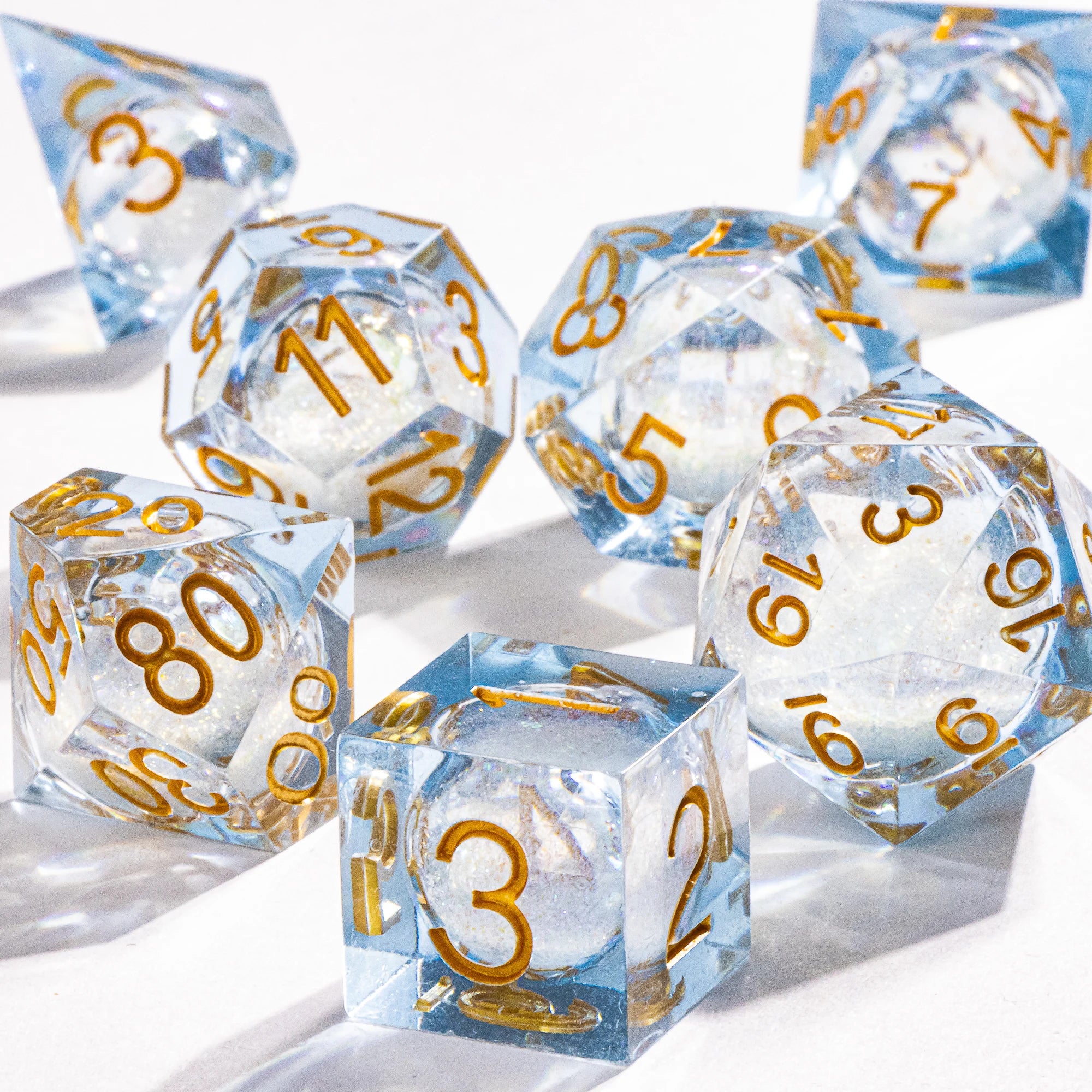 Infernal Pulse – Liquid‑Core 7‑Piece Dice Set