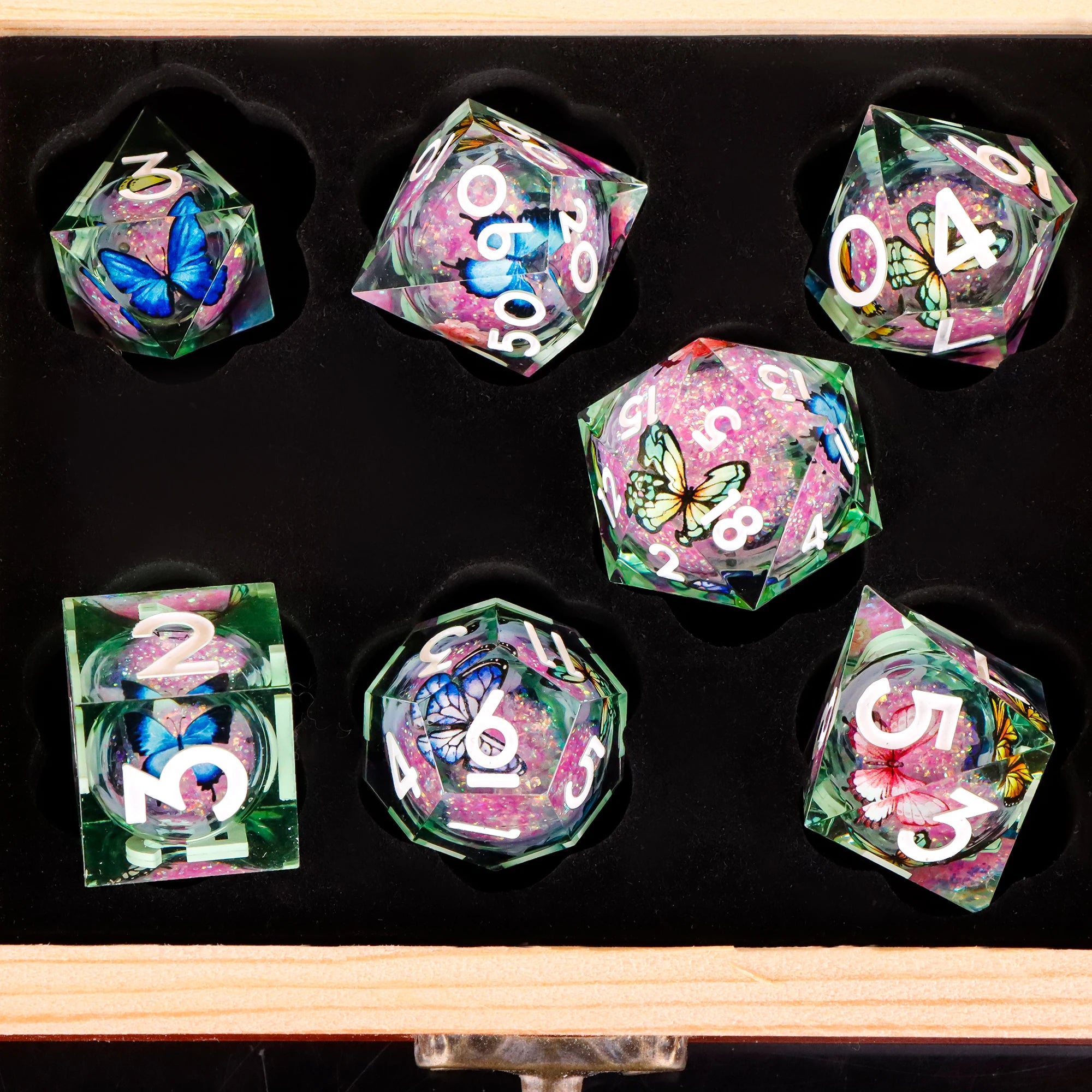 Stormglass – Liquid‑Core 7‑Piece Dice Set