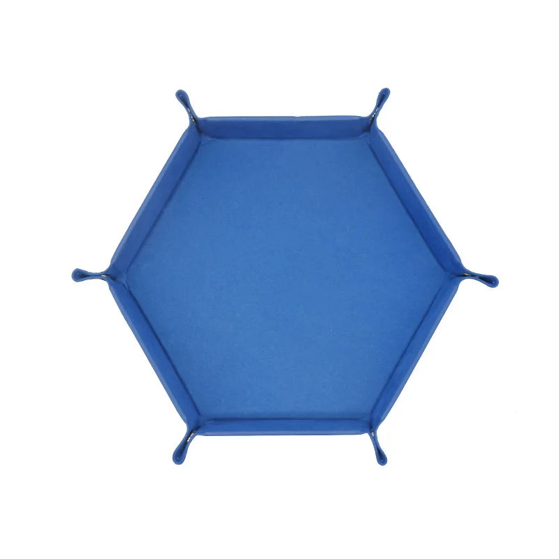 Ethereal Aegis – Leather & Velvet Folding Dice Tray