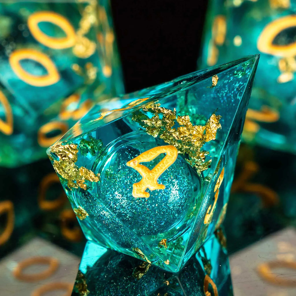 Shadowspire – Metal 7‑Piece Dice Set