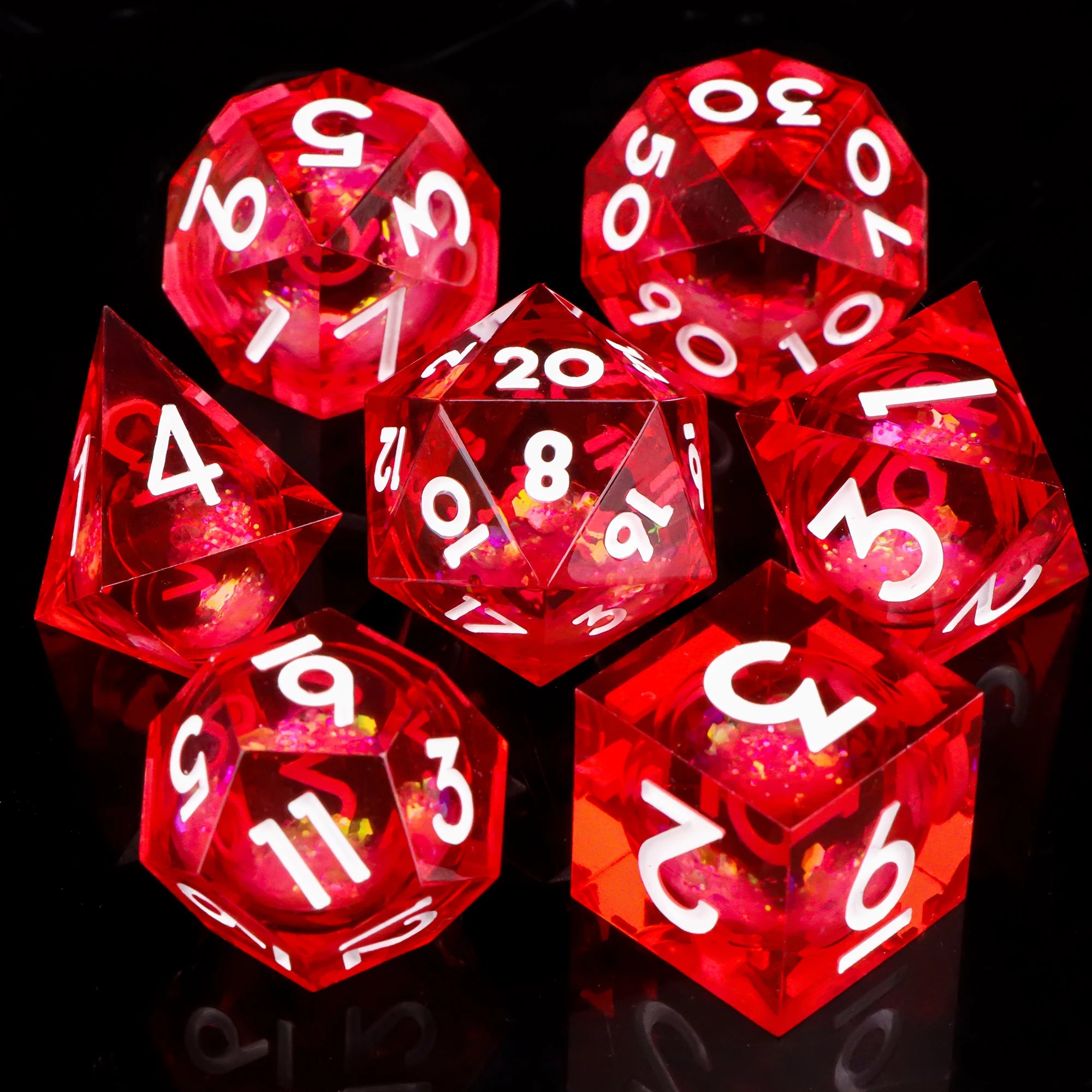 Stormglass – Liquid‑Core 7‑Piece Dice Set