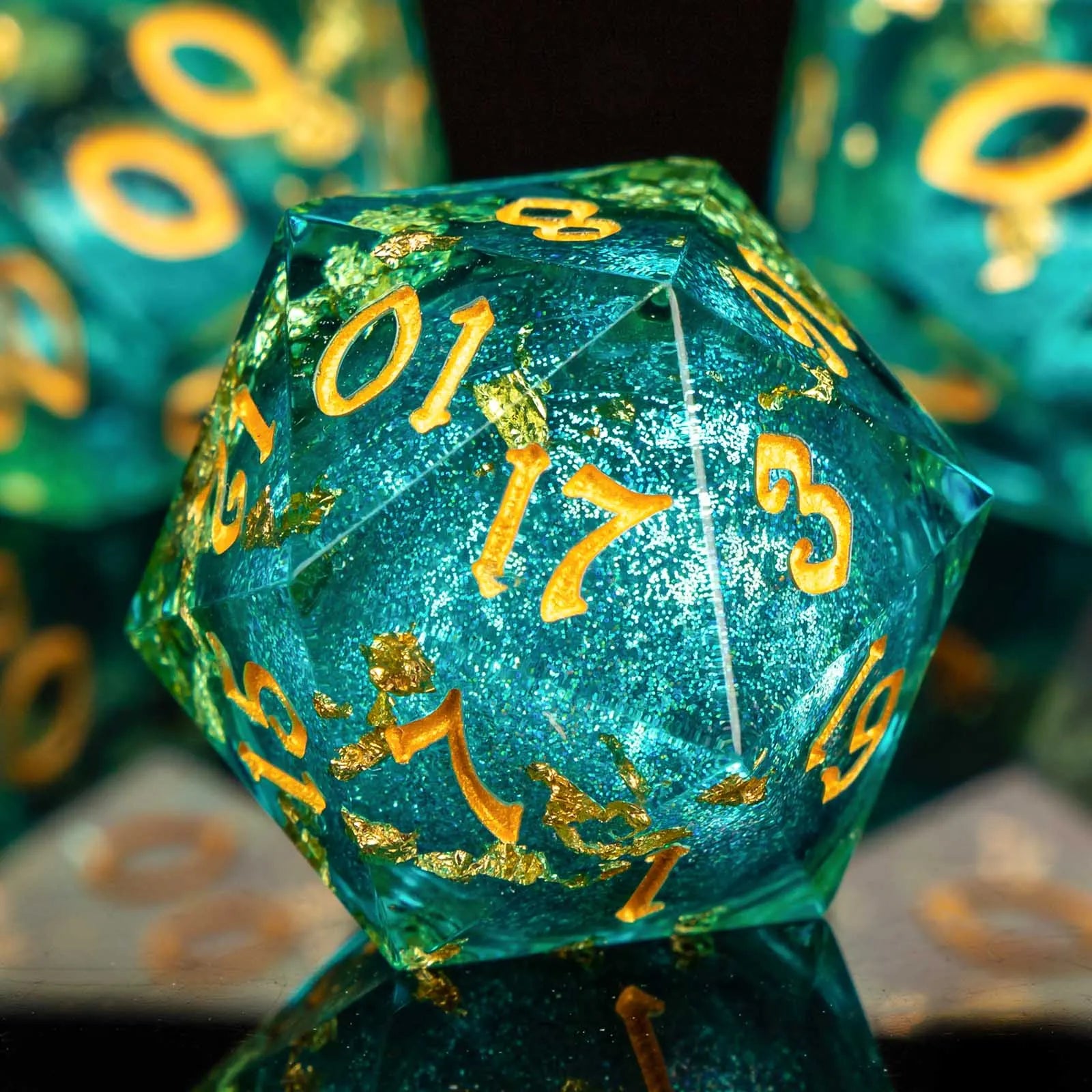 Shadowspire – Metal 7‑Piece Dice Set