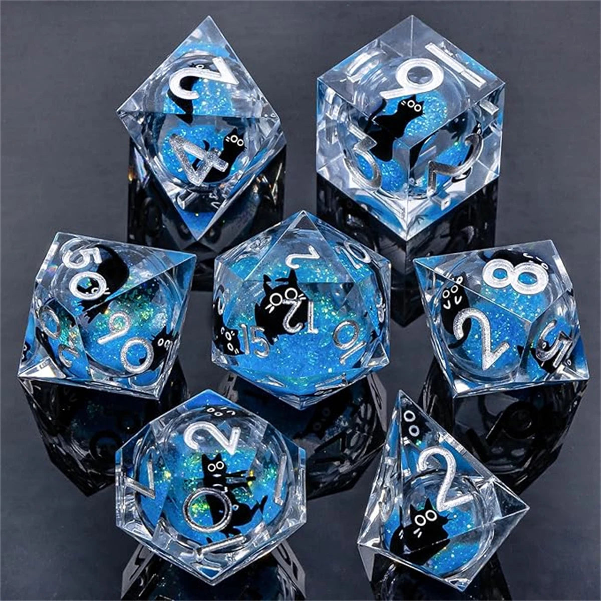 Arcane Spire – Liquid‑Core 7‑Piece Dice Set