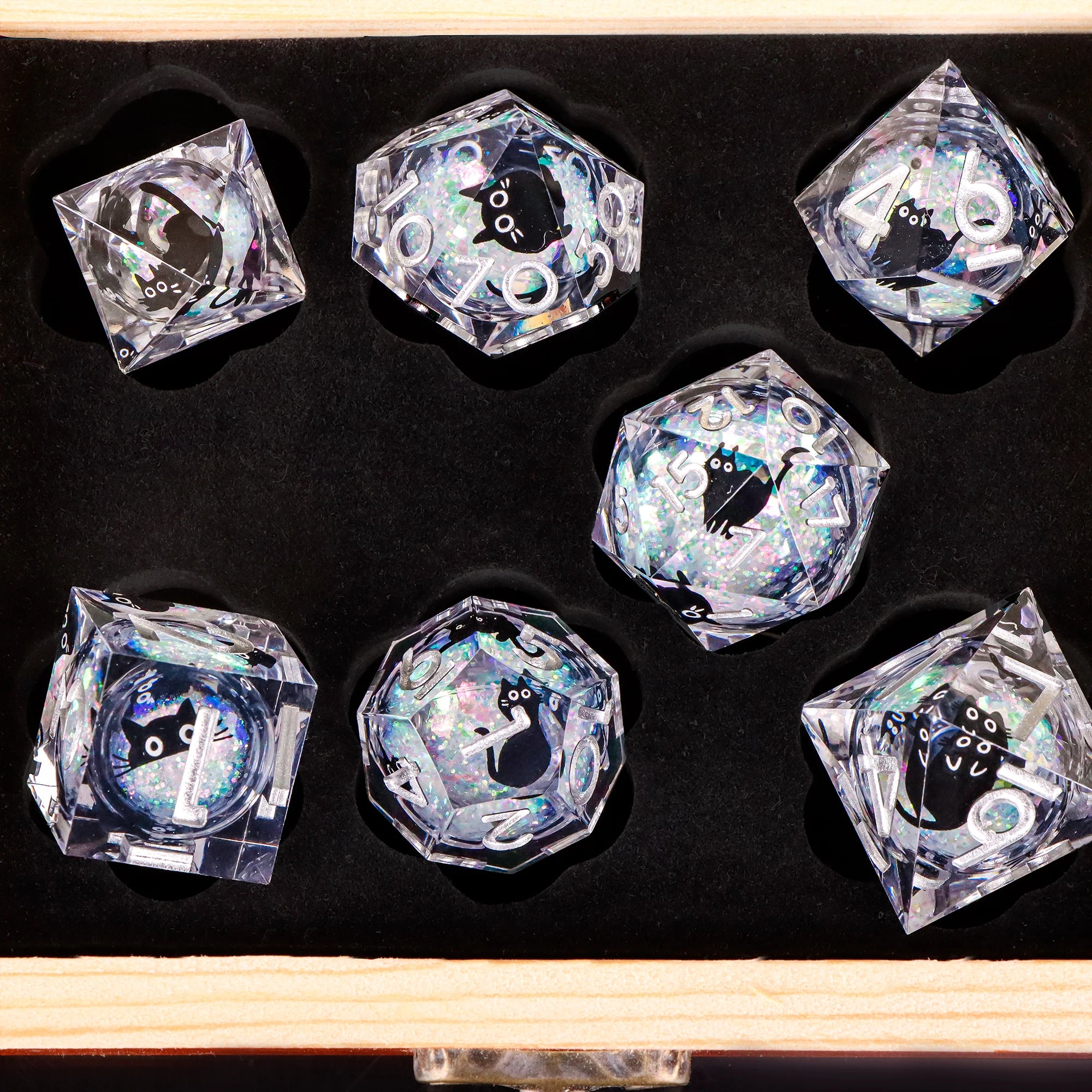 Stormglass – Liquid‑Core 7‑Piece Dice Set