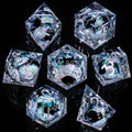 Glacierborn – Liquid‑Core 7‑Piece Dice Set