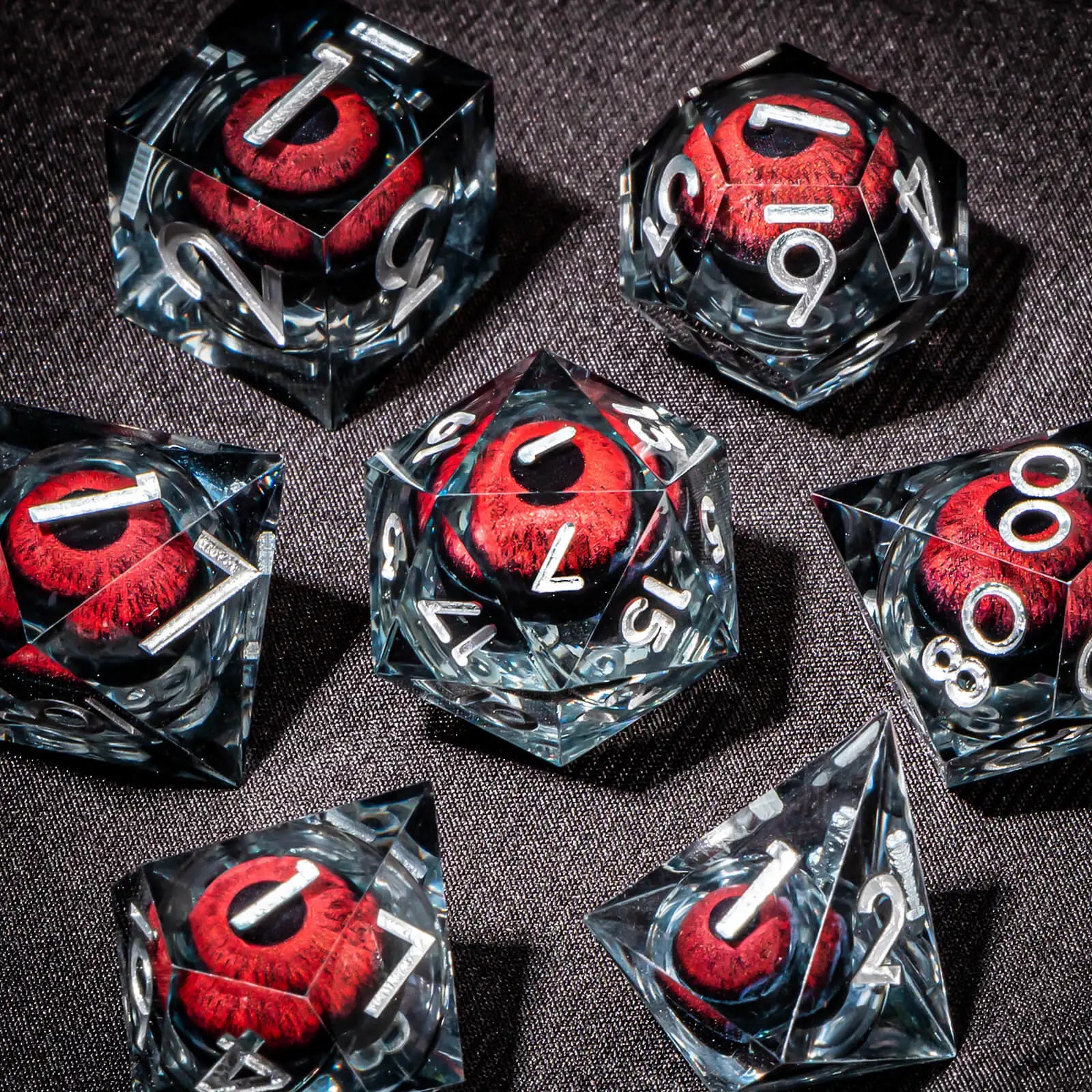 Shadowspire – Metal 7‑Piece Dice Set