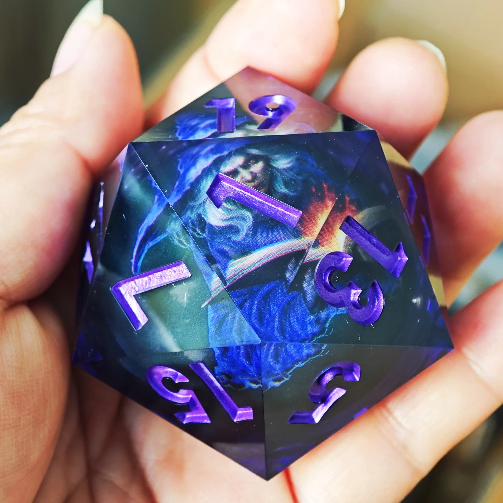 Arcane Hex – Resin 7‑Piece Dice Set