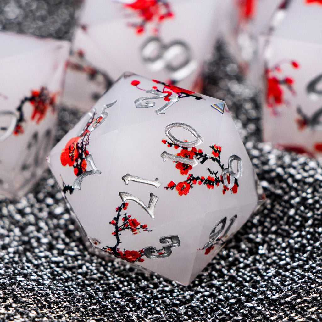 Arcane Halo – Resin 7‑Piece Dice Set