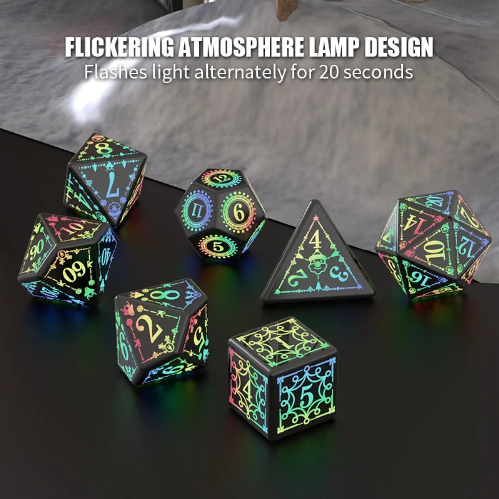 Mystic Veil – 7‑Piece Dice Set