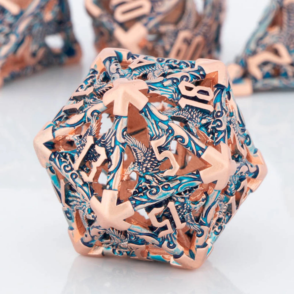 Shadowspire – Metal 7‑Piece Dice Set