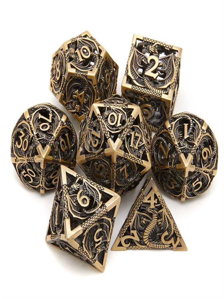 Arcane Forge – Metal 7‑Piece Dice Set