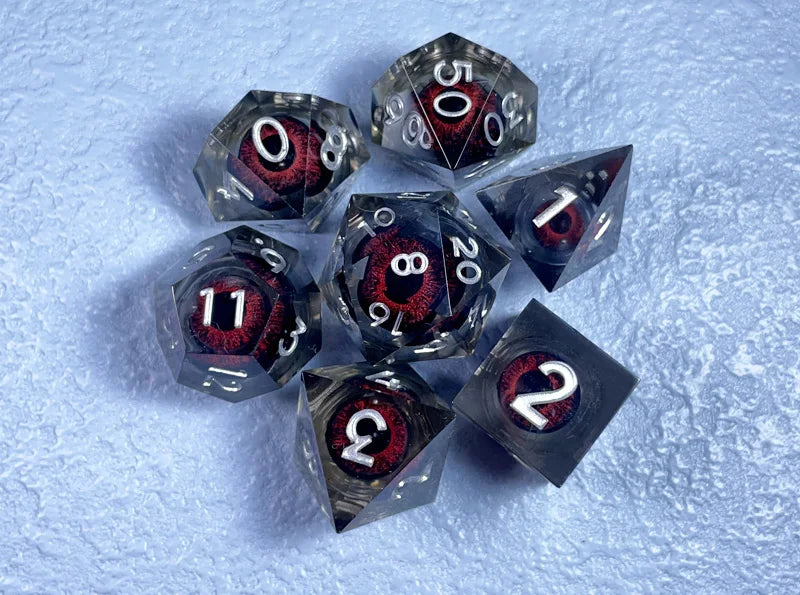 Twilight Aegis – Resin 7‑Piece Dice Set