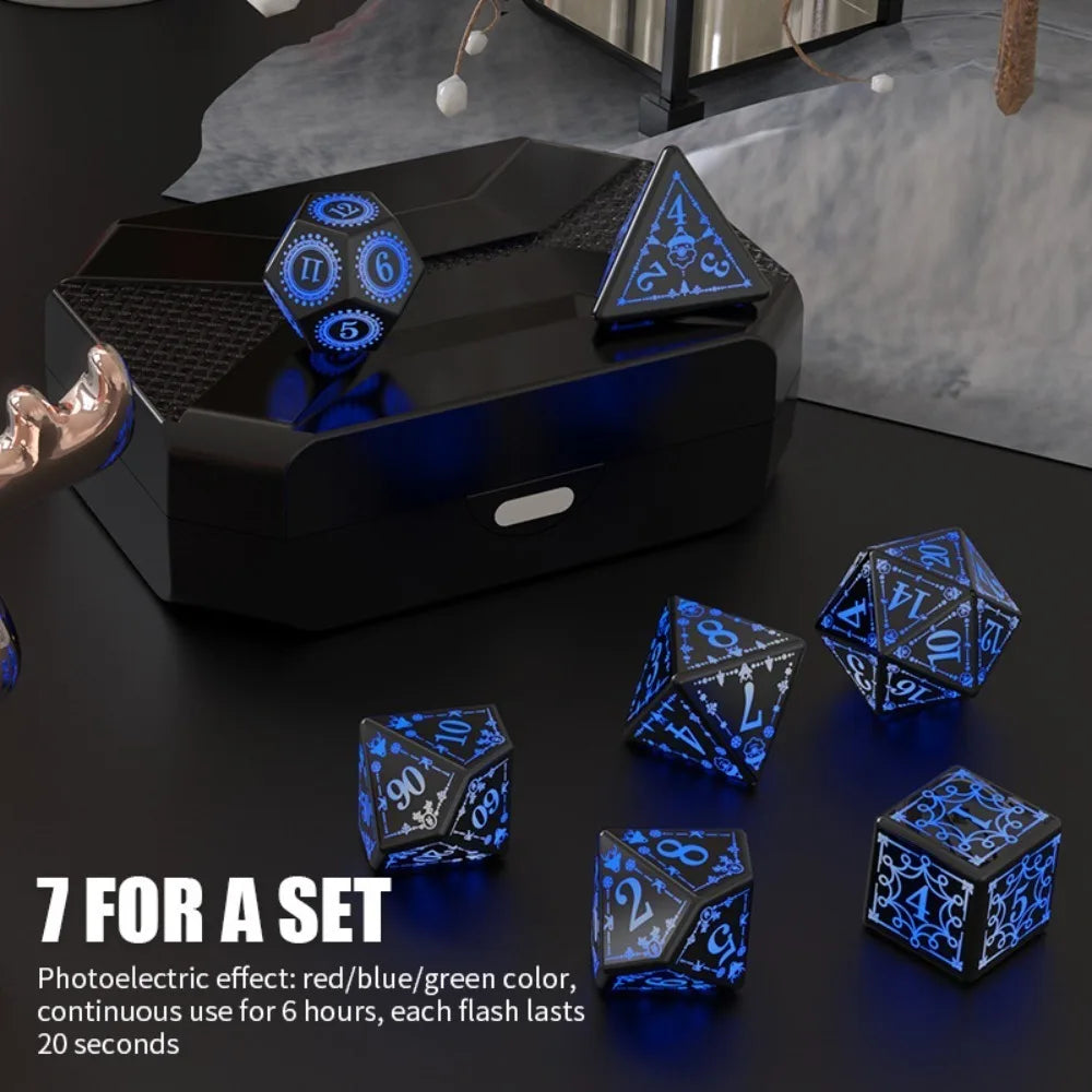 Mystic Veil – 7‑Piece Dice Set