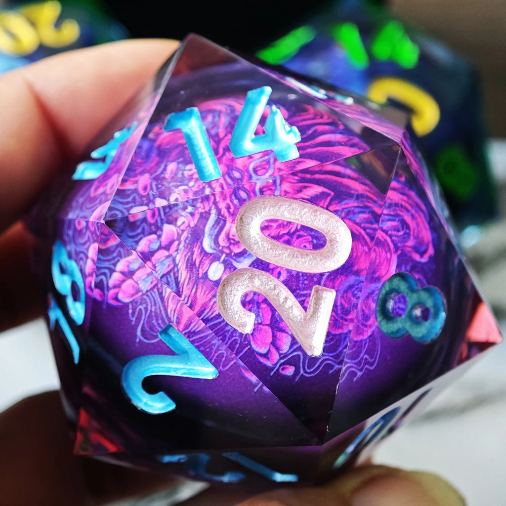 Arcane Hex – Resin 7‑Piece Dice Set