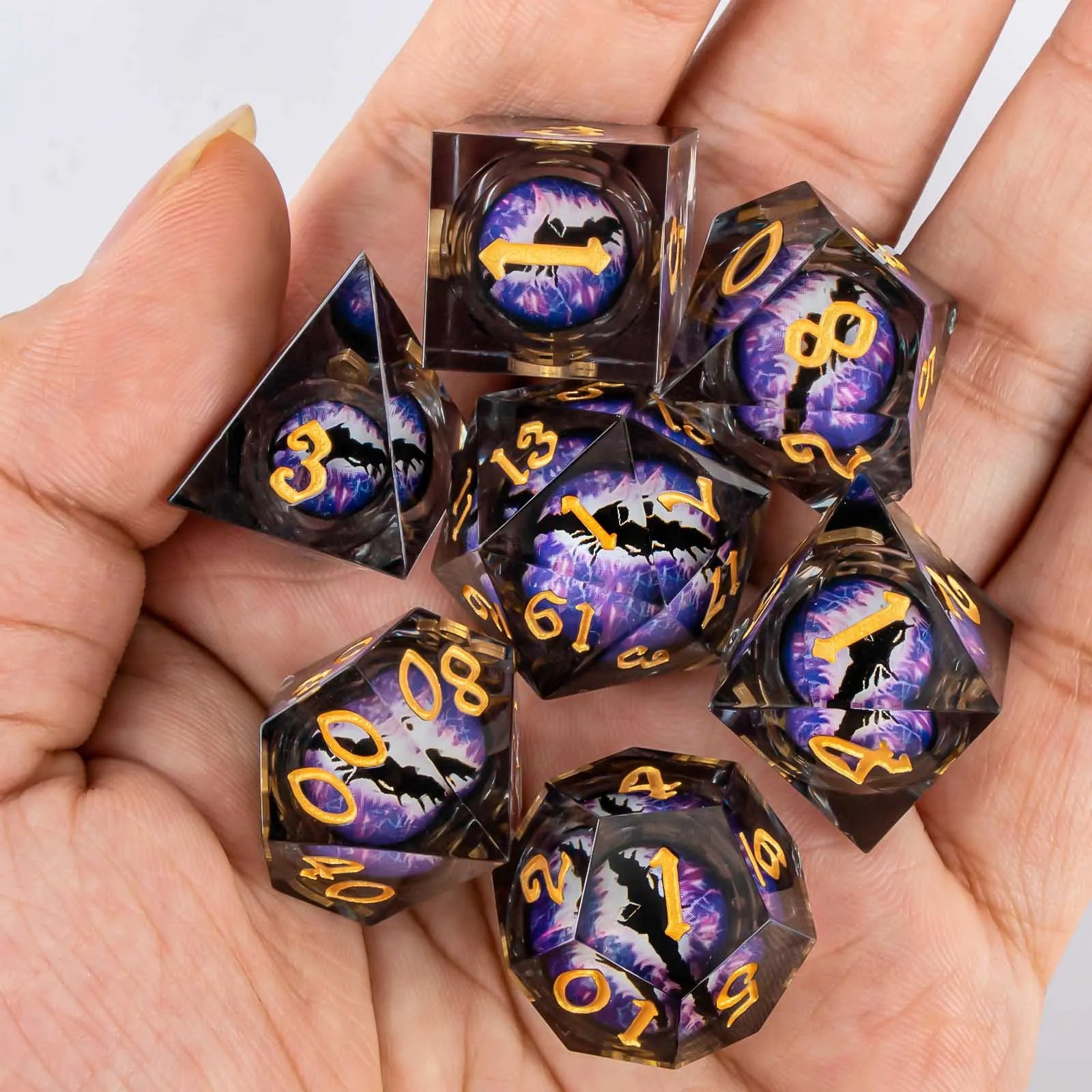 Shadewarden – Liquid‑Core 7‑Piece Dice Set