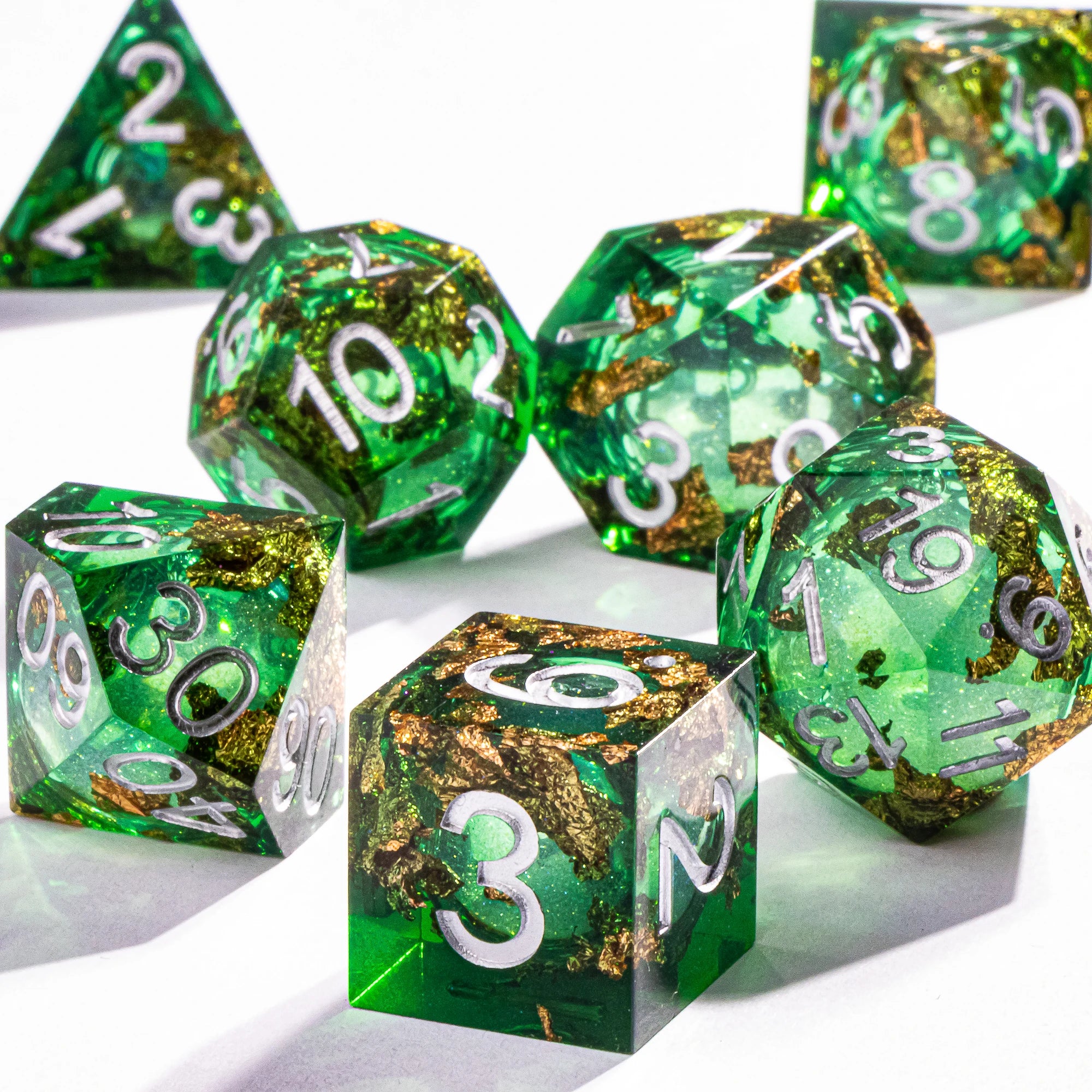 Infernal Pulse – Liquid‑Core 7‑Piece Dice Set