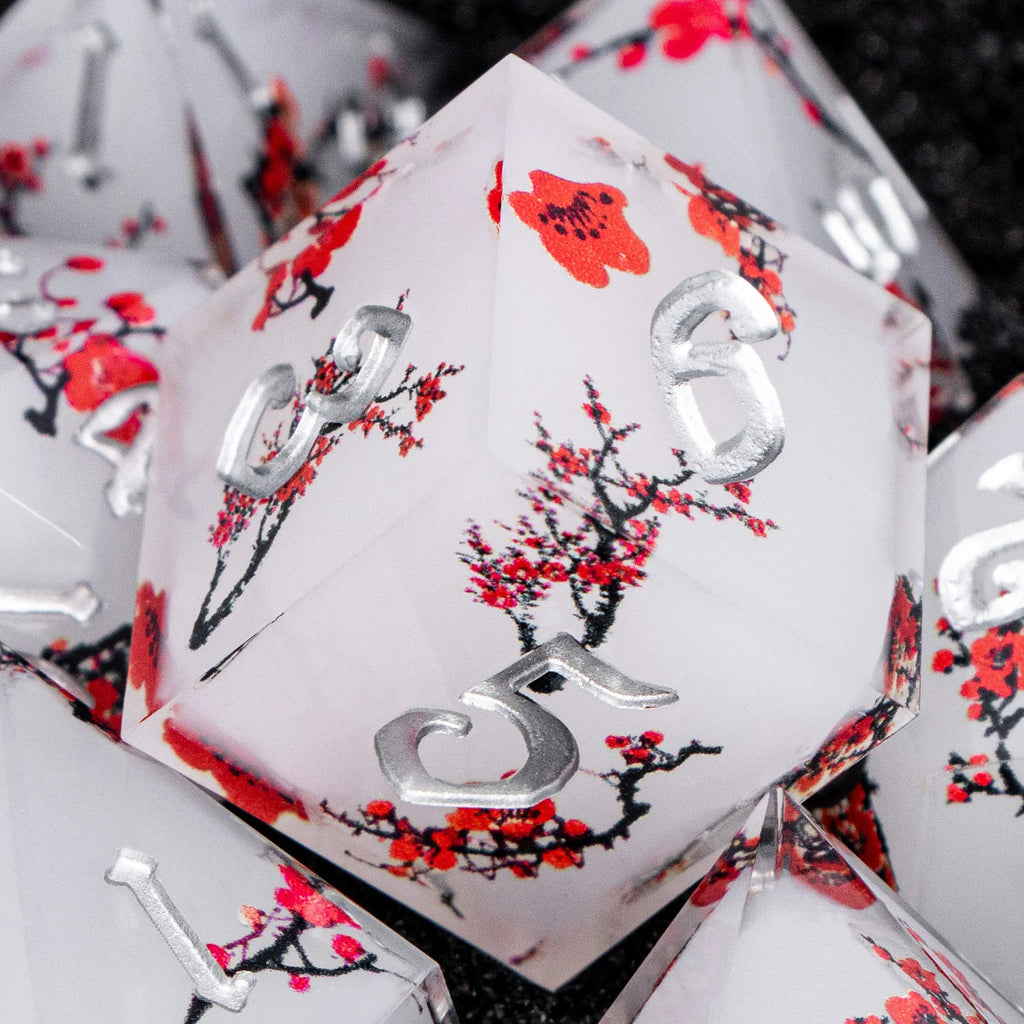 Arcane Halo – Resin 7‑Piece Dice Set