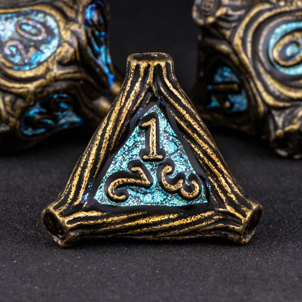 Shadowspire – Metal 7‑Piece Dice Set