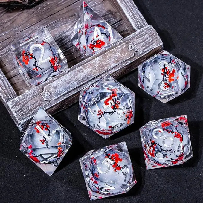Voidwhisper – Liquid‑Core 7‑Piece Dice Set