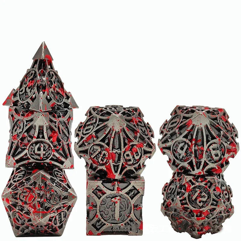 Runestone Forge – Metal 7‑Piece Dice Set