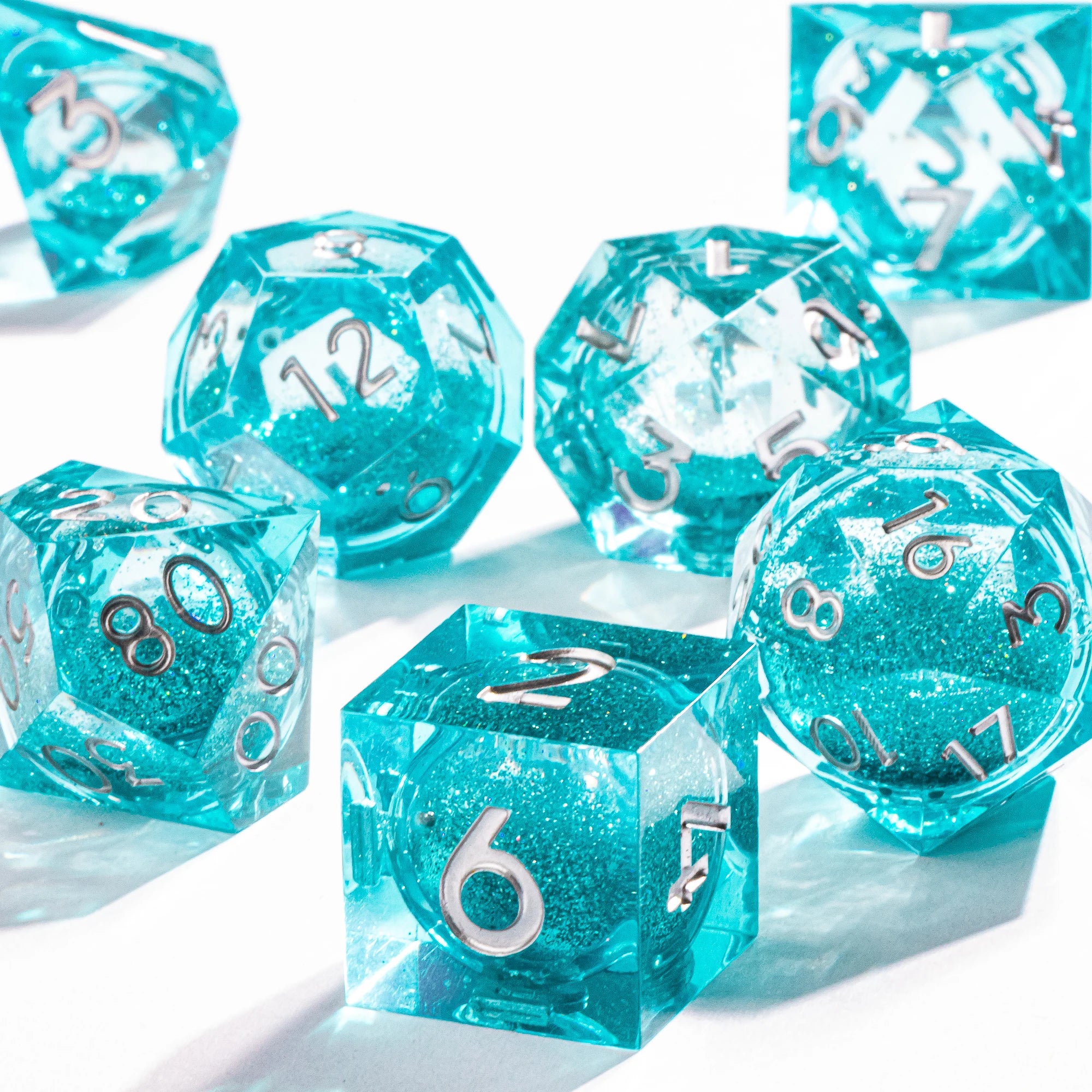 Infernal Pulse – Liquid‑Core 7‑Piece Dice Set