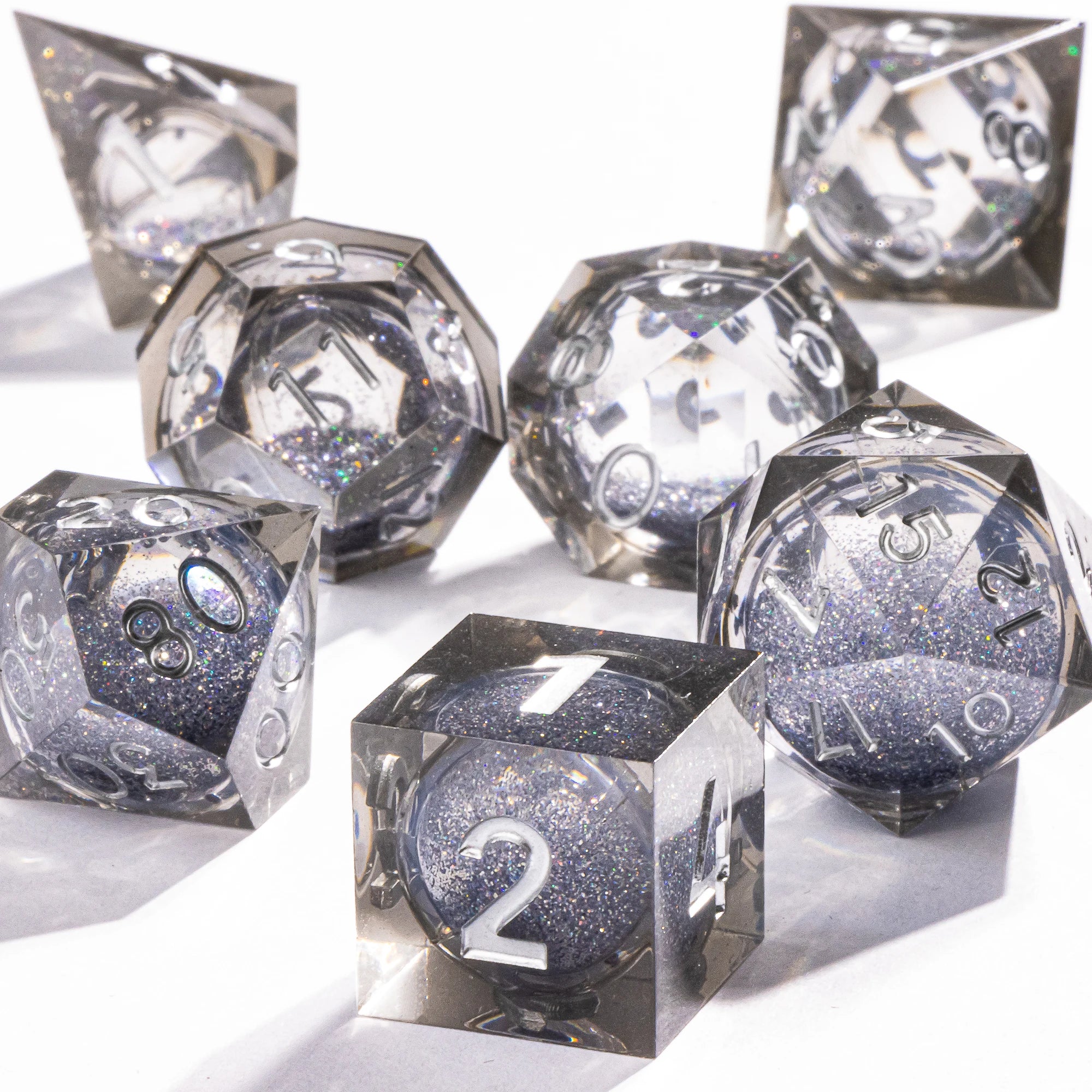 Infernal Pulse – Liquid‑Core 7‑Piece Dice Set