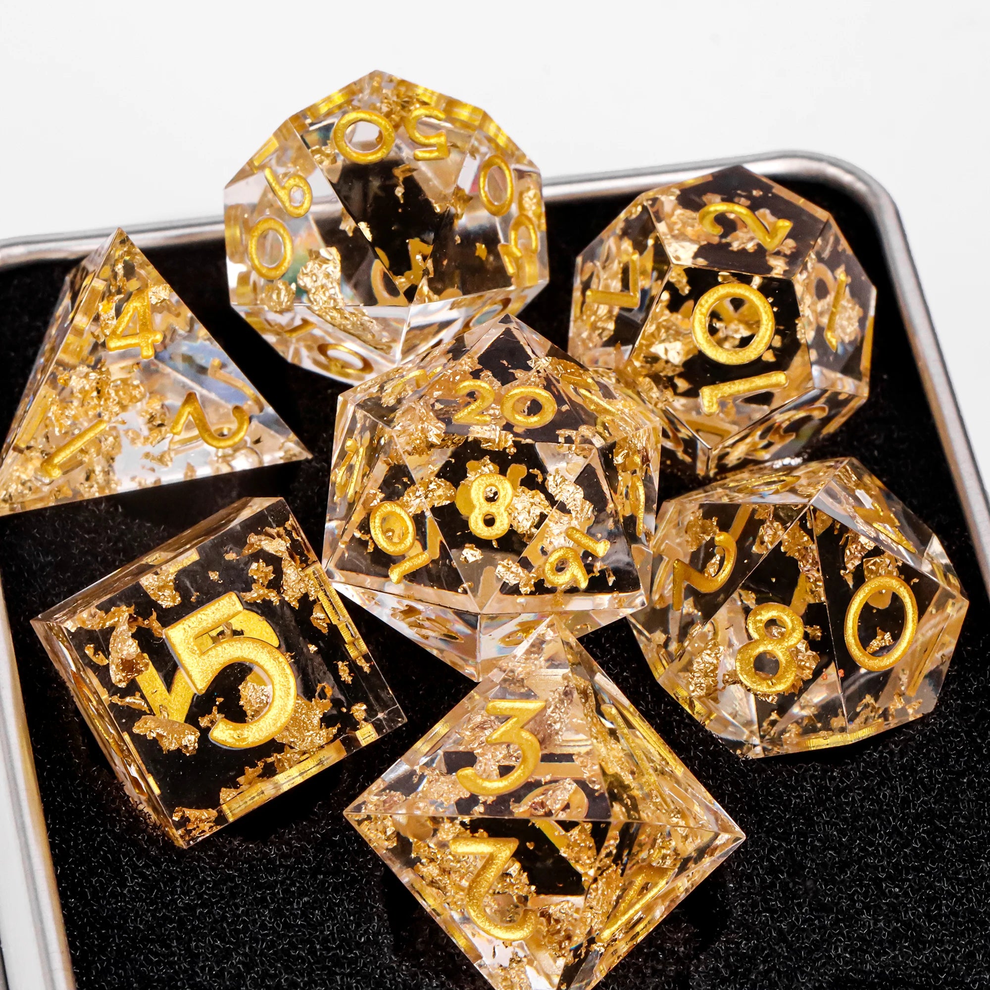 Moonlance – Resin 7‑Piece Dice Set