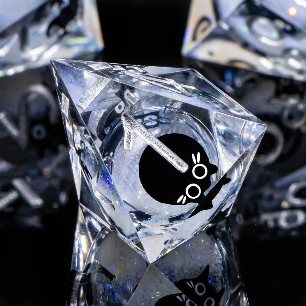 Glacierborn – Liquid‑Core 7‑Piece Dice Set