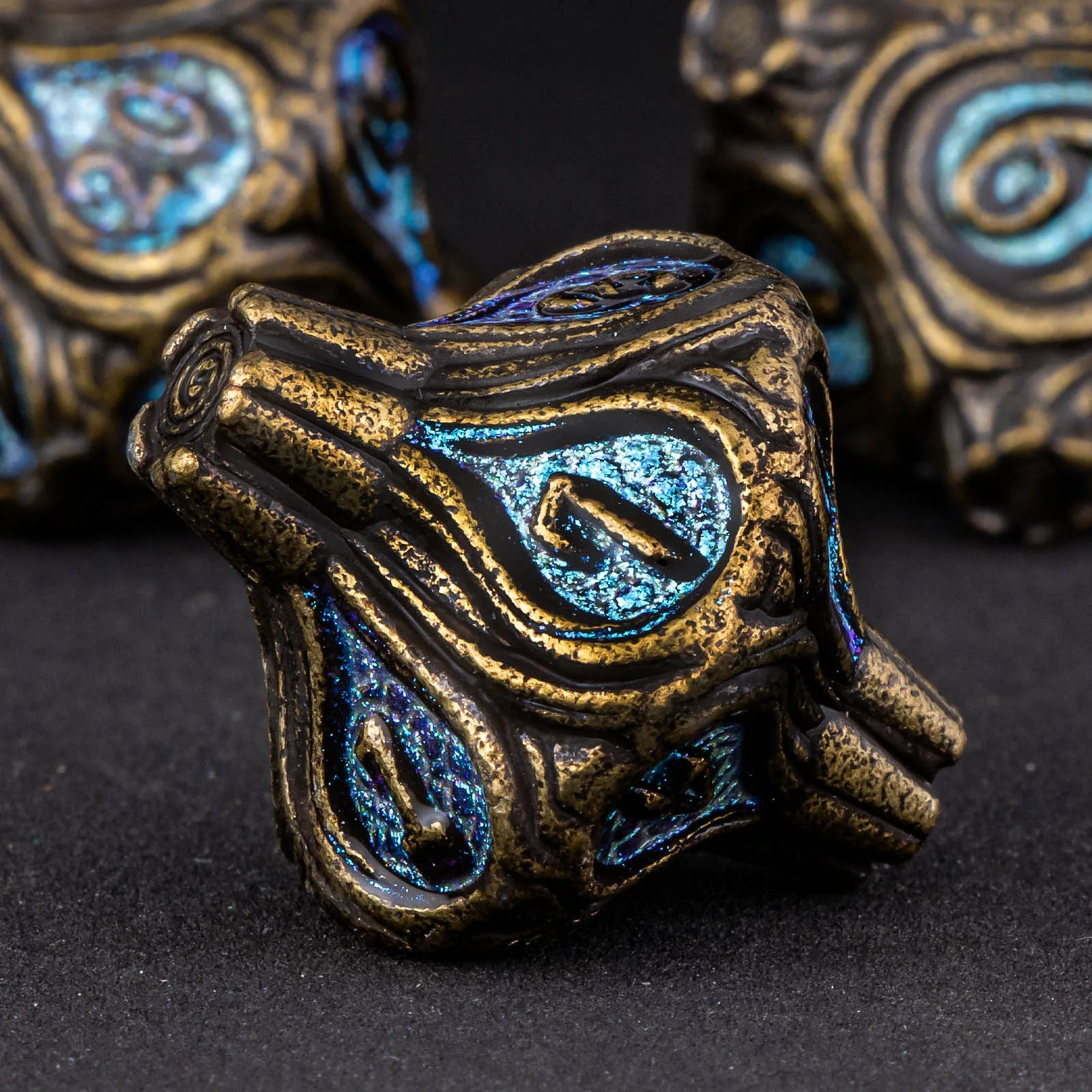 Shadowspire – Metal 7‑Piece Dice Set