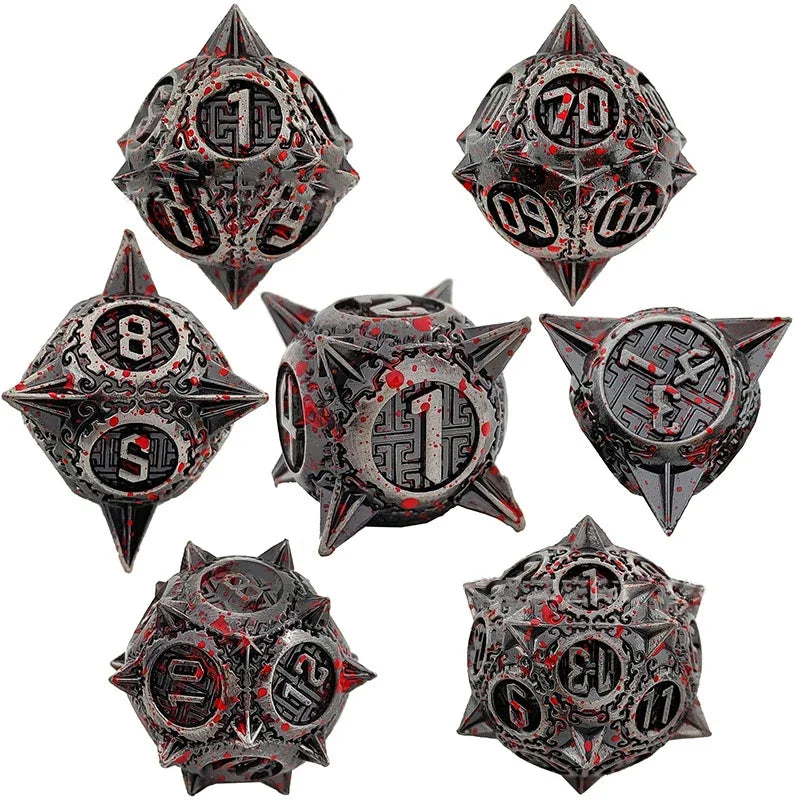 Runestone Forge – Metal 7‑Piece Dice Set