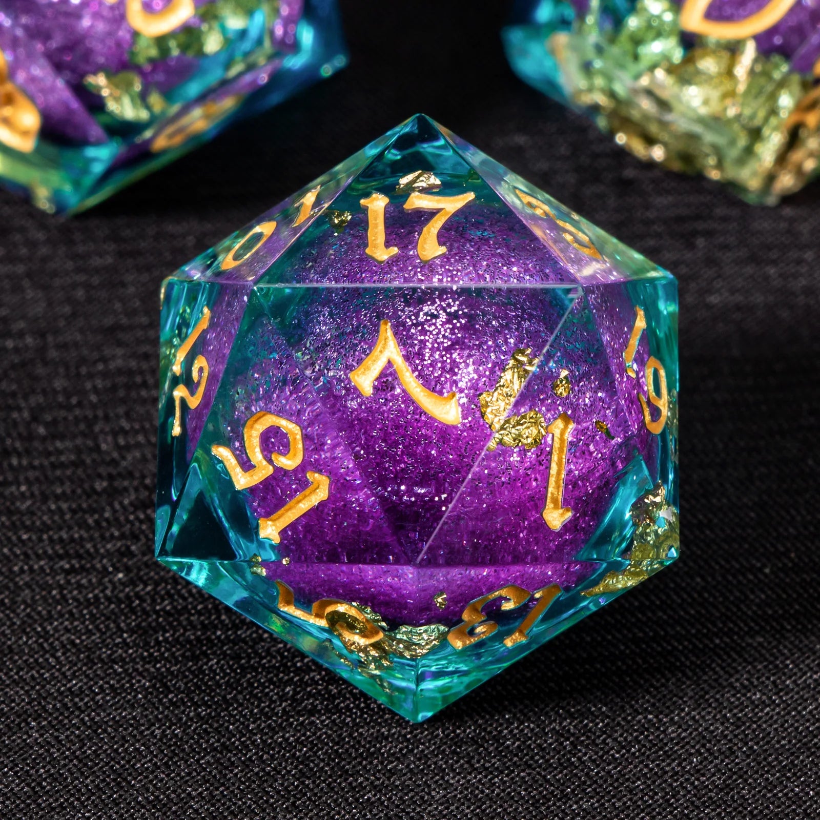 Infernal Pulse – Liquid‑Core 7‑Piece Dice Set