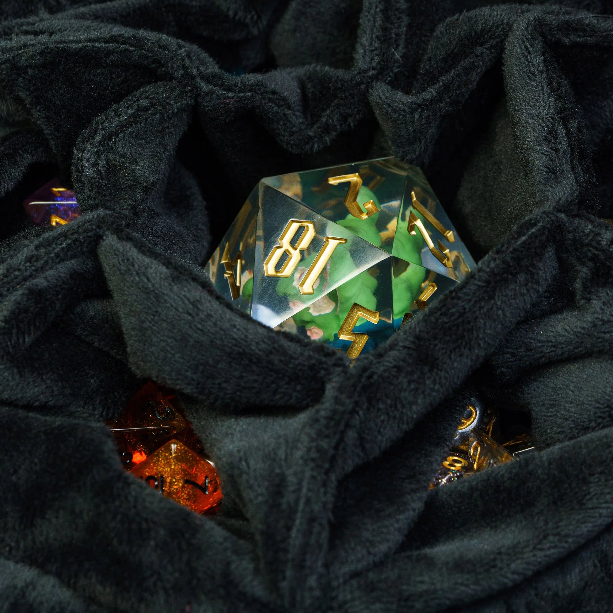 Ethereal Crest – Drawstring Dice Bag